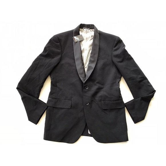 Guess By Marciano Men’s Formal Blazer Slim Fit Black Stretch Size EU-50 / US-40